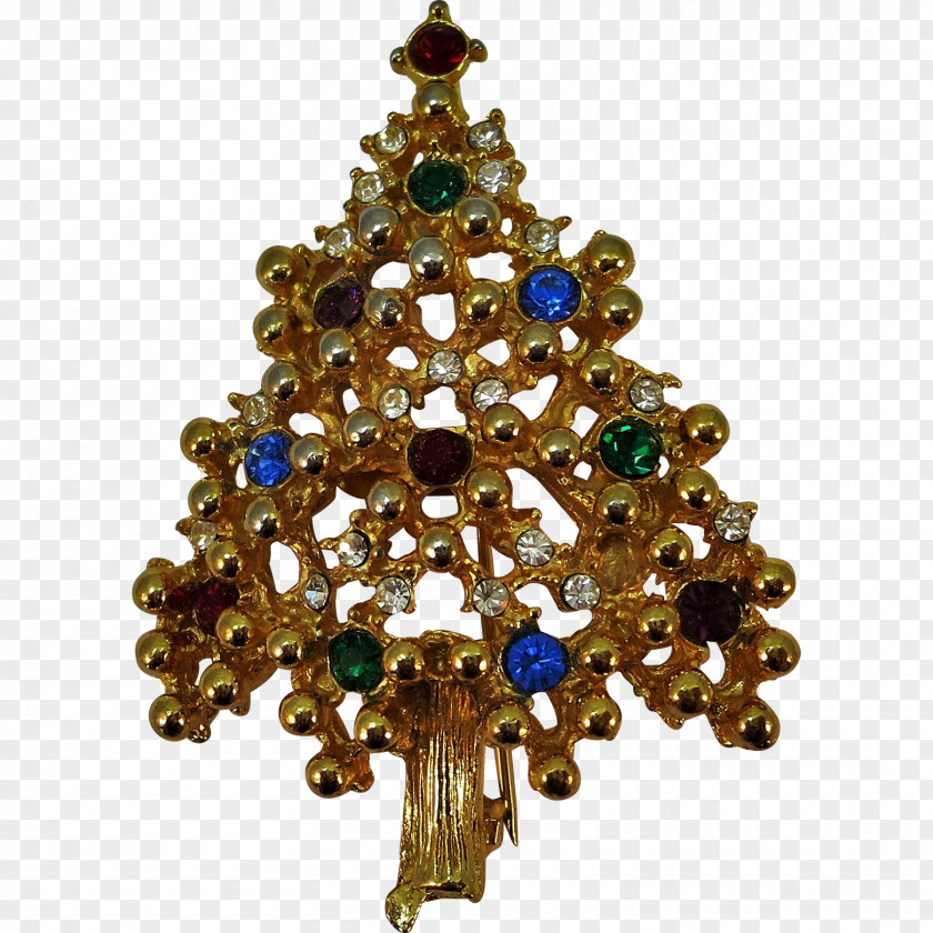 Christmas Tree Day Ornament Brooch PNG