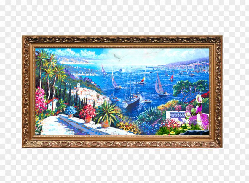 European Style Oil Painting Landscape PNG