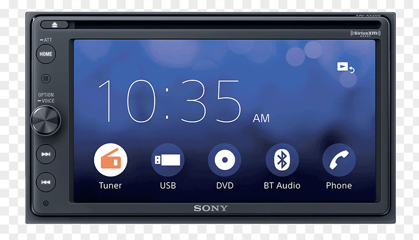 Navigation Bar Techno Sony XAV AX200 Vehicle Audio CarPlay Android Auto XAV-AX100 PNG