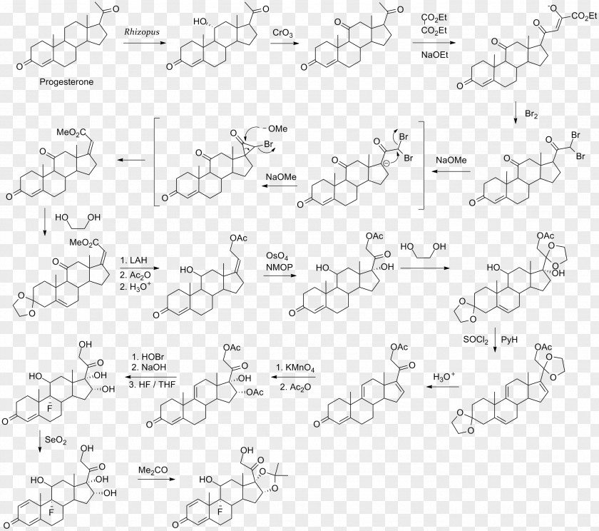 Triamcinolone Acetonide Injection Chemical Synthesis PNG