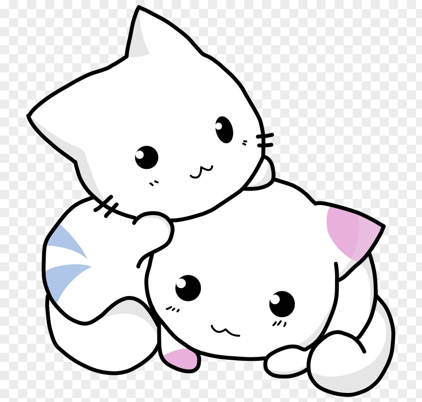 Two Cats Kitten Cat Giant Panda Clip Art PNG
