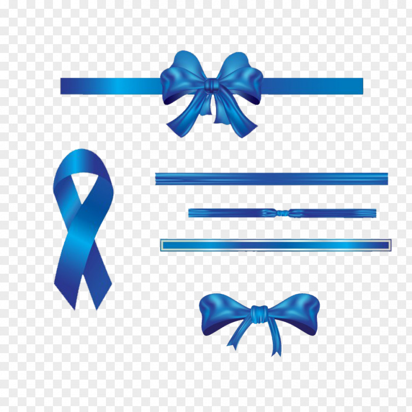Blue Gift Ribbon PNG