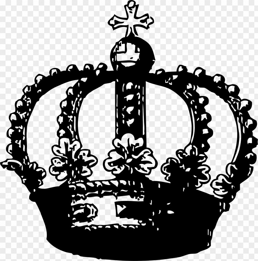 Crown Black And White Clip Art PNG