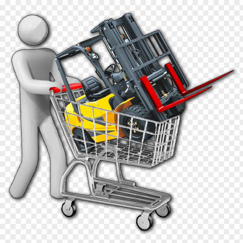Shopping Cart Forklift Machine Pallet Jack Telescopic Handler PNG