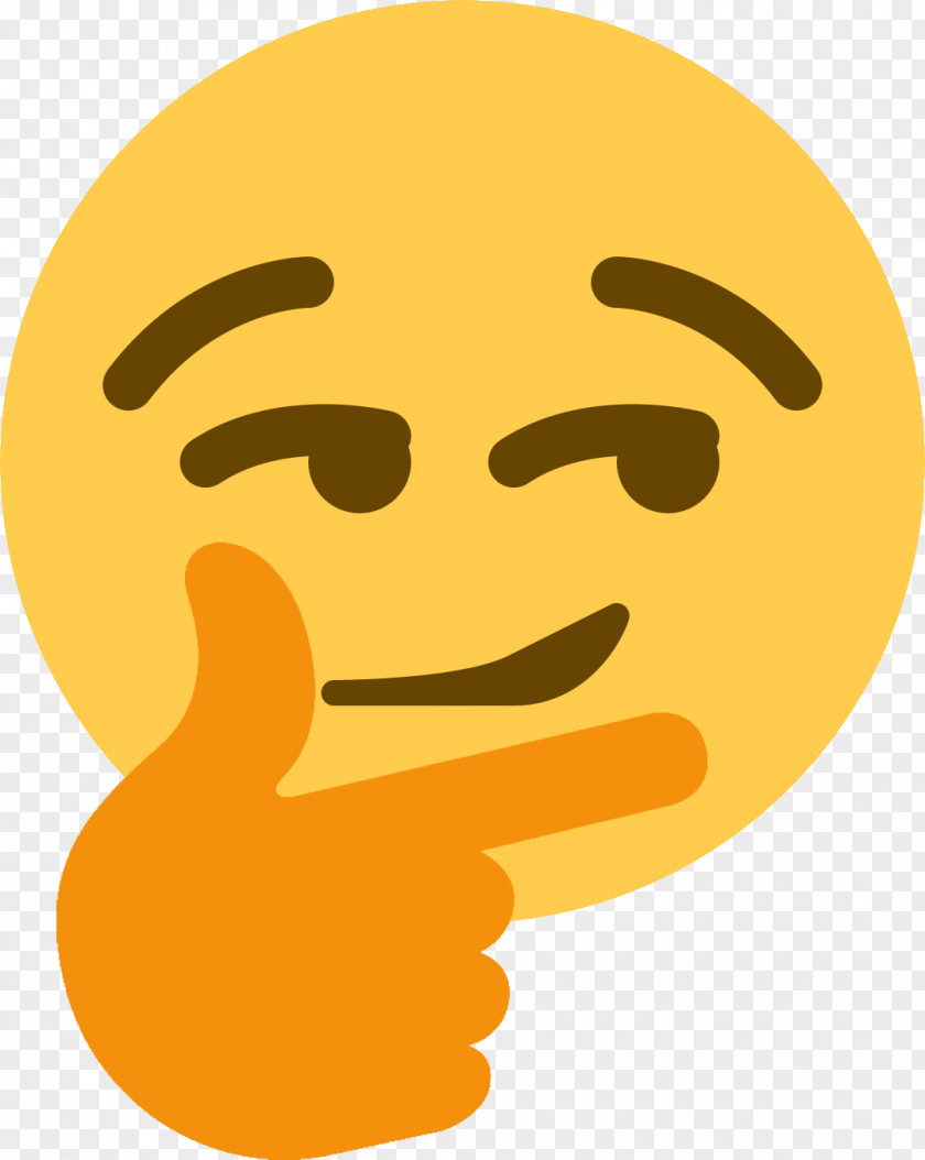 Emoji Smirk Thought Sticker PNG