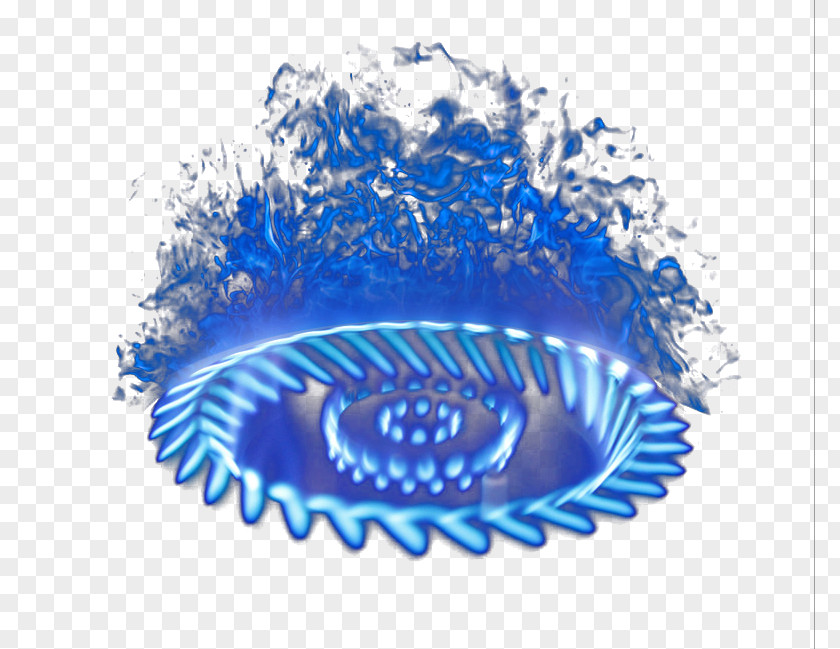 Gas Stove Flame Blue Poly Energy PNG