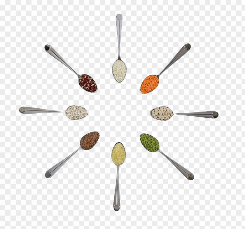 Grains In A Spoon Cereal Wheat Five Food PNG
