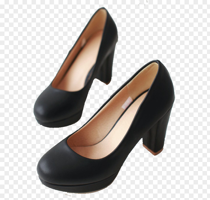 Solid Black High Heels High-heeled Footwear Shoe PNG
