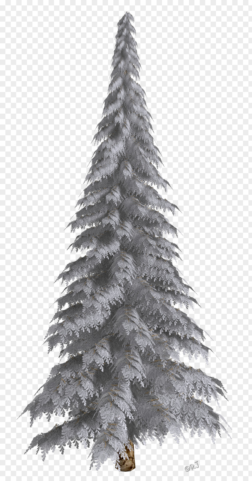 Wintry Artificial Christmas Tree Fir PNG