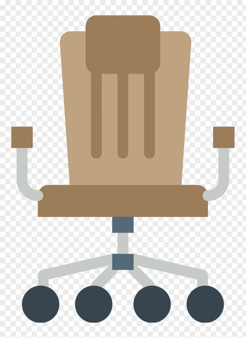 Coffee Color Chair Table Office Furniture Swivel PNG