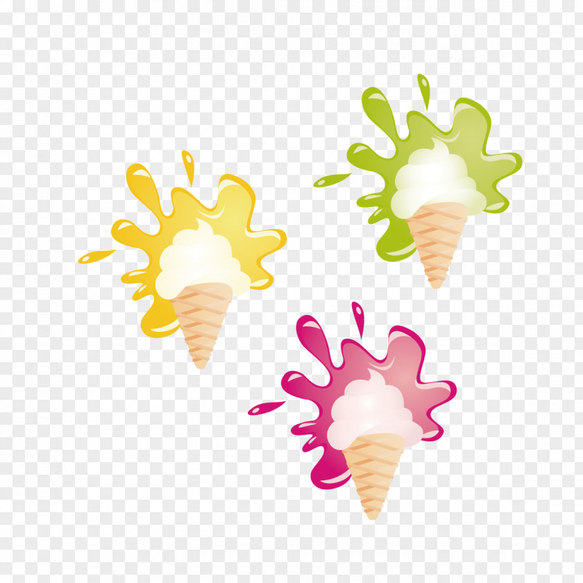 Creative Ice Cream Pattern Cone Chocolate Cake PNG