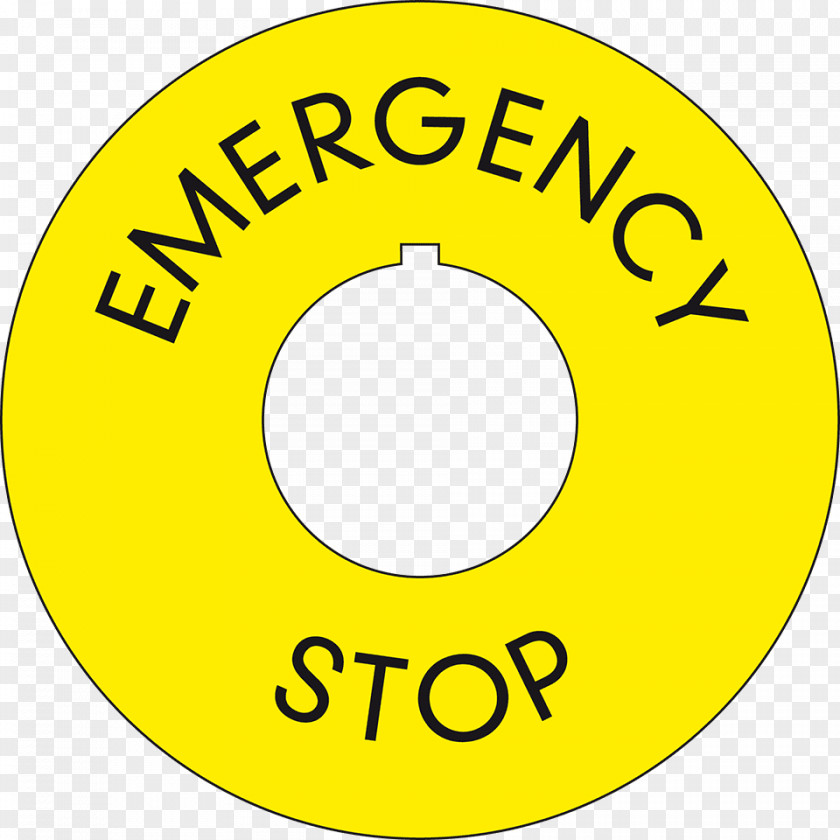 Noodstop Sticker Emergency Stop Yellow Clip Art Kill Switch PNG