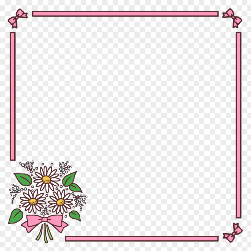 Flower Frame School Kindergarten PNG