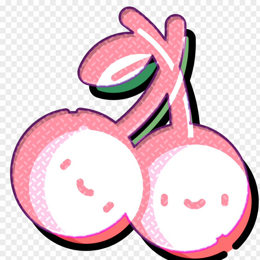 Pink Cherries Icon Tropical Fruit PNG