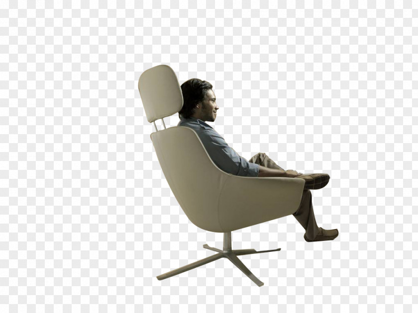 The Man Sitting On Chair Swivel Couch PNG