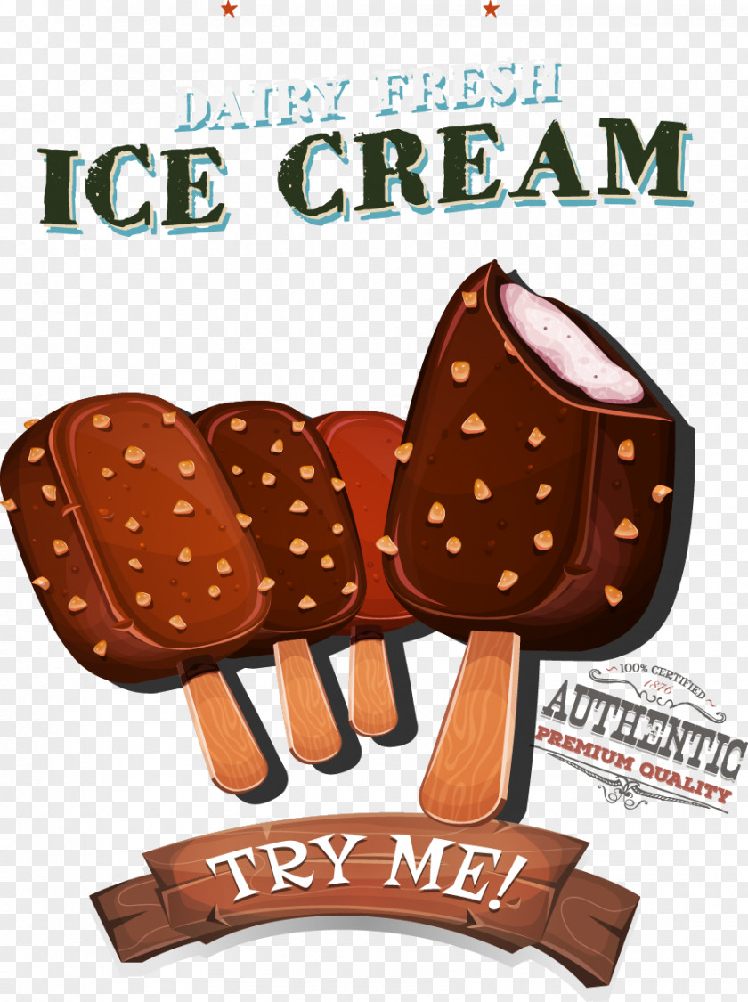 Vector Ice Cream Chocolate PNG