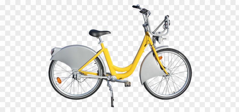 Yellow Bike Bicycle Wheels Frames Saddles Hybrid PNG
