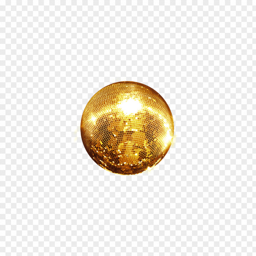 Golden Ball Of Light Material Gold Party PNG