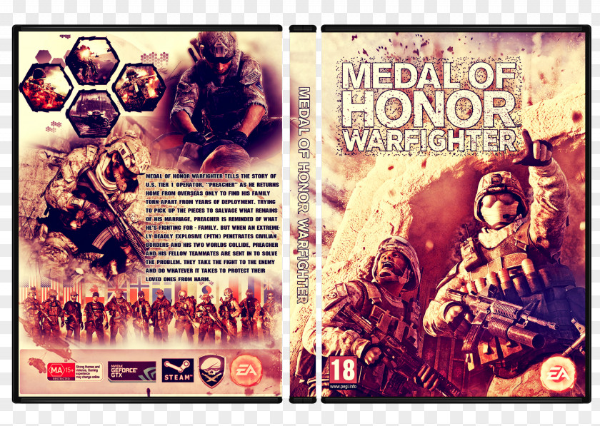 Medal Of Honor Honor: Warfighter Operation Flashpoint: Red River Xbox 360 Album Cover PNG