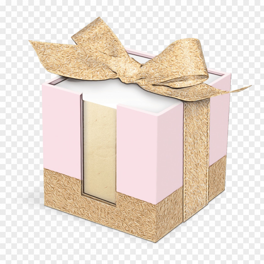 Pink Ribbon Box Shipping Present PNG