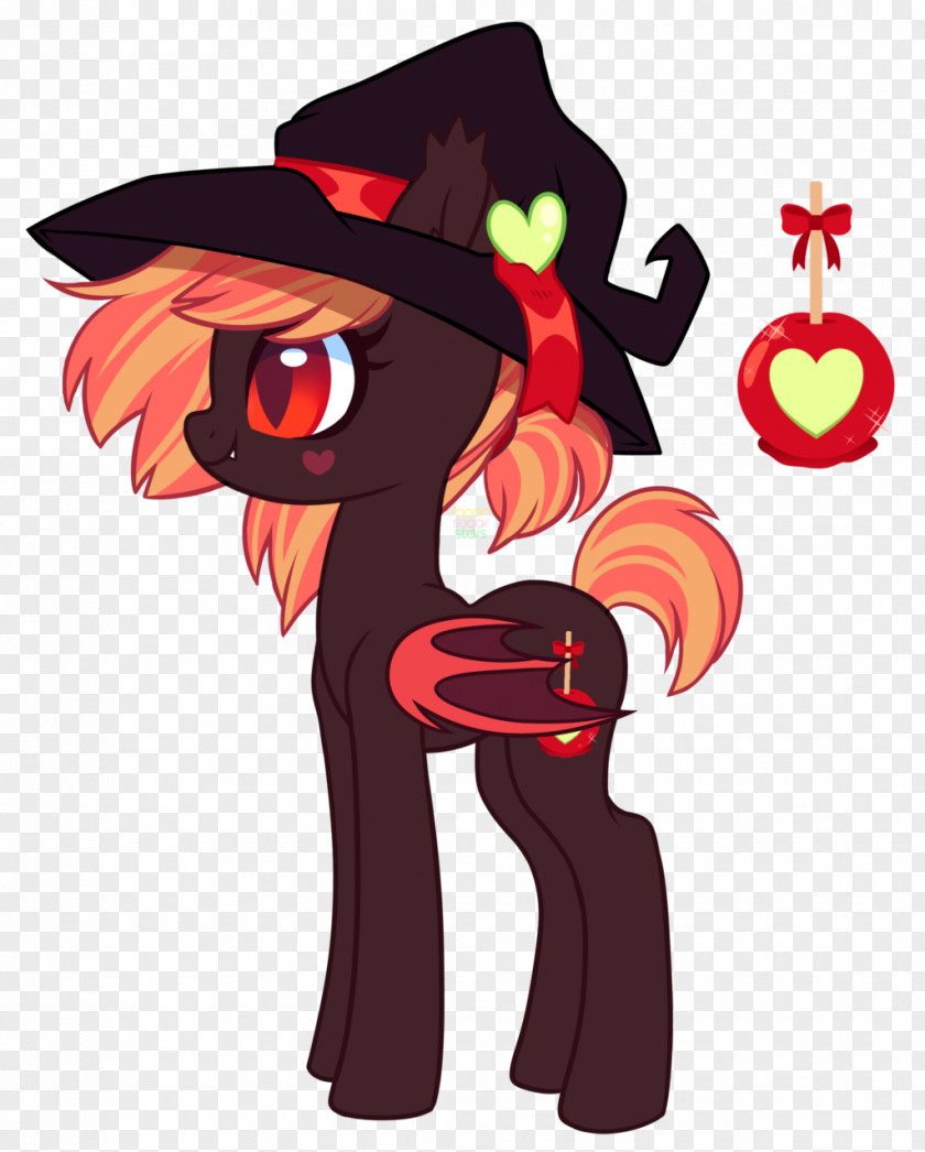 Toffee Apple Candy Caramel Autumn Horse PNG