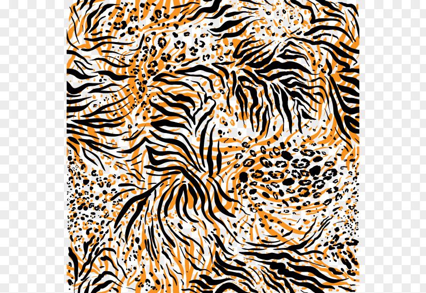 Creative Tiger Pattern Background Vector Material Giraffe Skin PNG