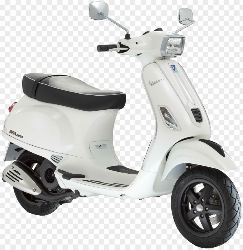 White Scooter Image Piaggio Vespa LX 150 Motorcycle PNG