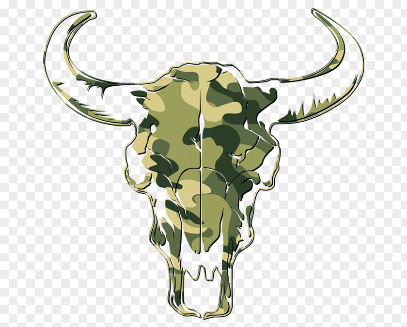 Bull Skull Cattle Horn Bone Character Clip Art PNG