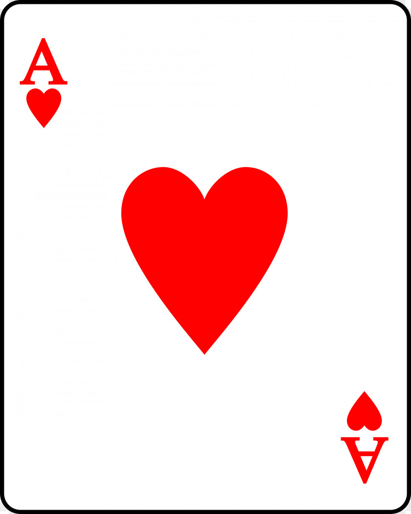 Heart Playing Cards Card Suit Ace Of Hearts PNG