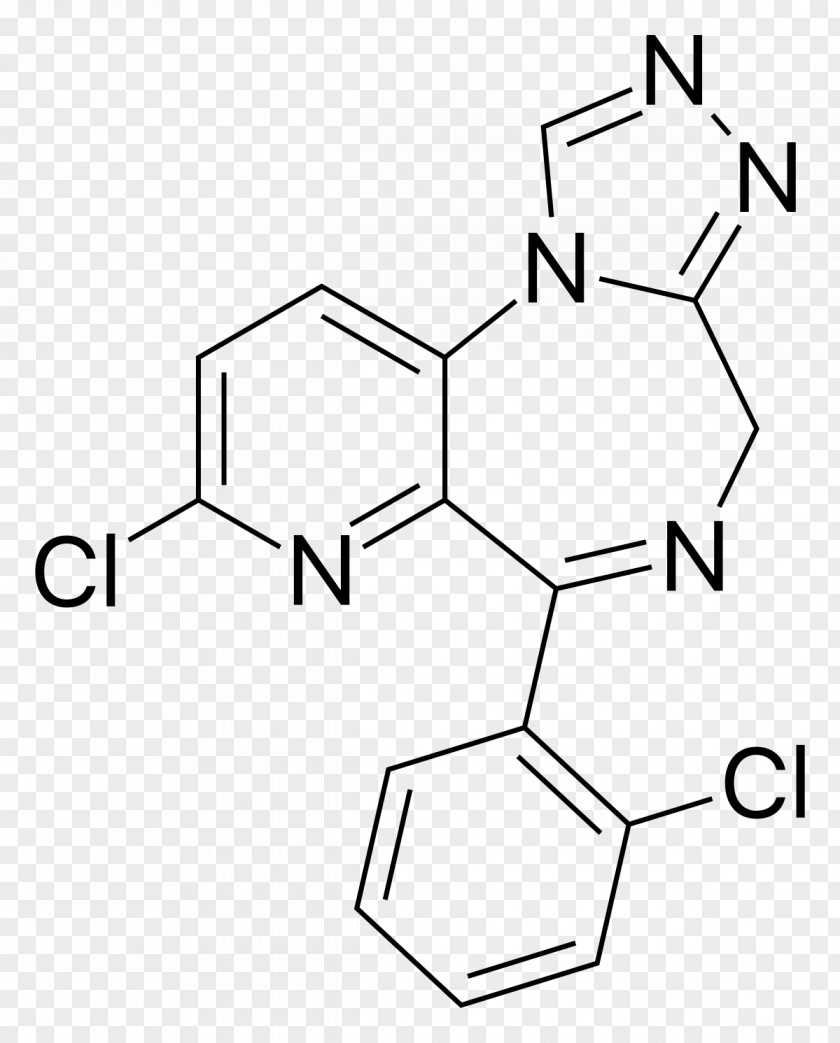 Ndesalkylflurazepam Alprazolam Triazolobenzodiazepine Anxiolytic Pharmaceutical Drug PNG