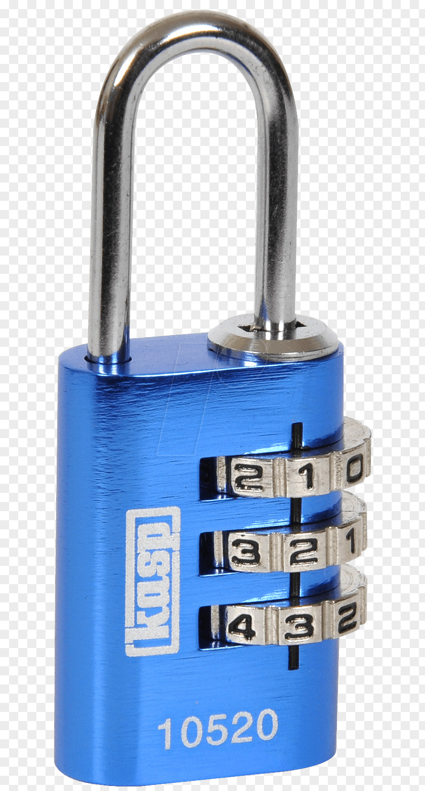 Padlock Combination Lock Blue PNG