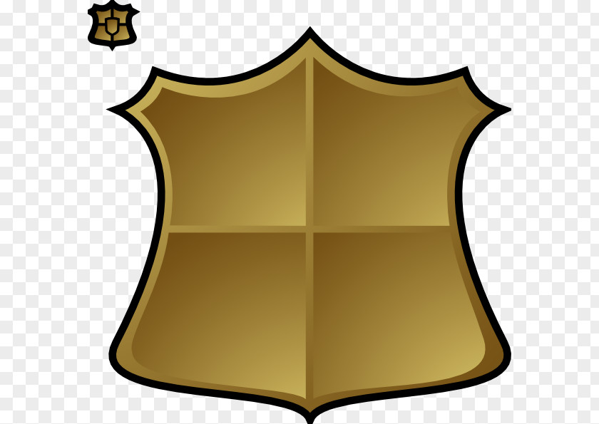 Golden Shields Clip Art PNG