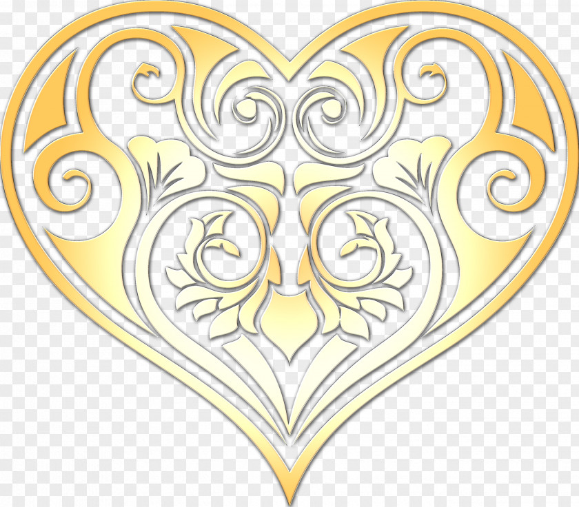 Heart Gold Visual Arts Drawing PNG