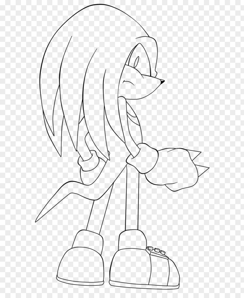 Knuckles The Echidna Line Art Sonic & SegaSonic Hedgehog Drawing PNG