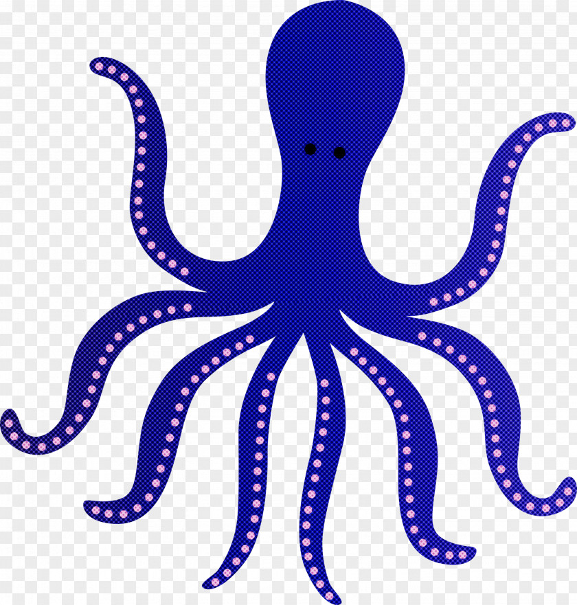 Octopus Giant Pacific Cobalt Blue Electric PNG