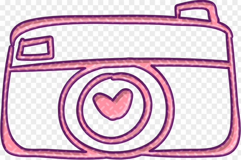 Photographic Camera With Heart Icon Saint Valentine Outline Love PNG