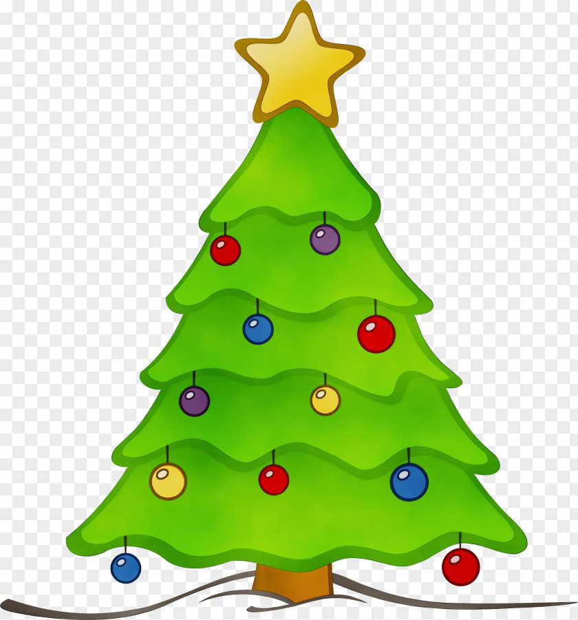 Plant Event Watercolor Christmas Tree PNG