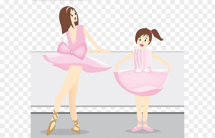 Ballet Little Girls Dance Cartoon PNG