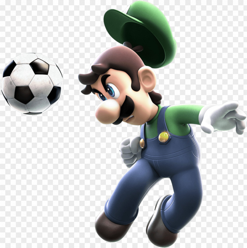 Luigi Mario Sports Superstars Super Strikers Charged Mix PNG