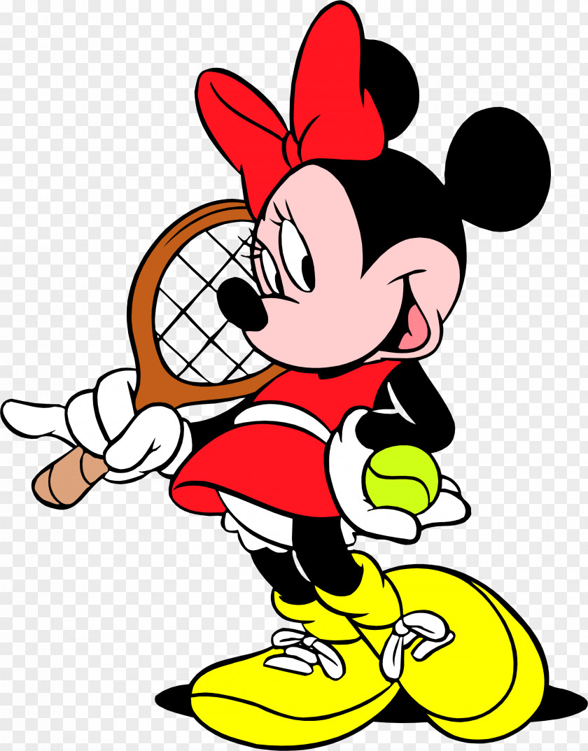 Minnie Mouse Mickey Tennis Balls Racket PNG