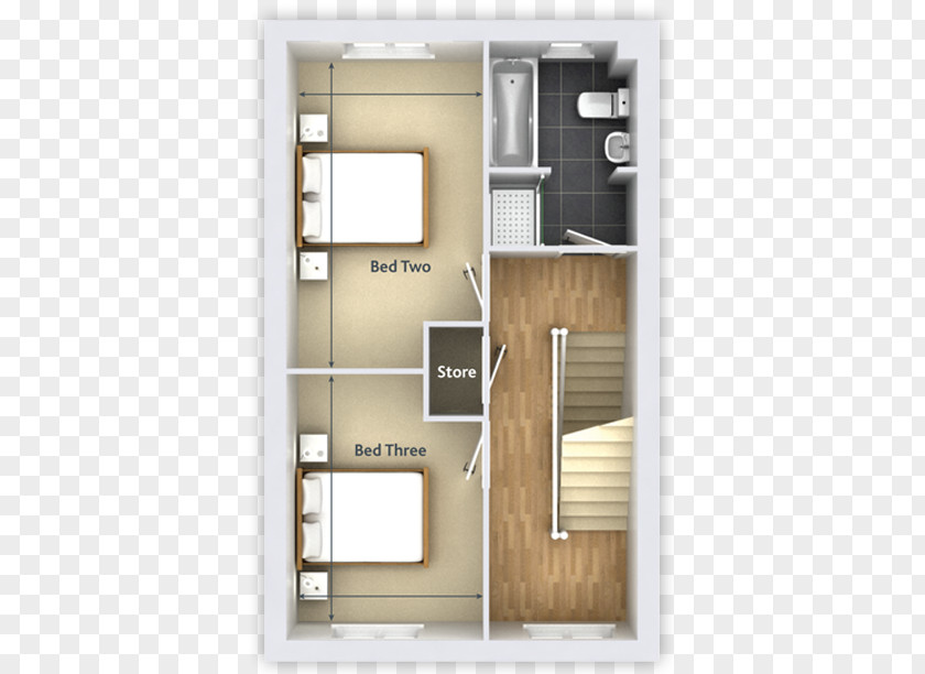 Southam Grange Bedroom Open Plan Floor PNG