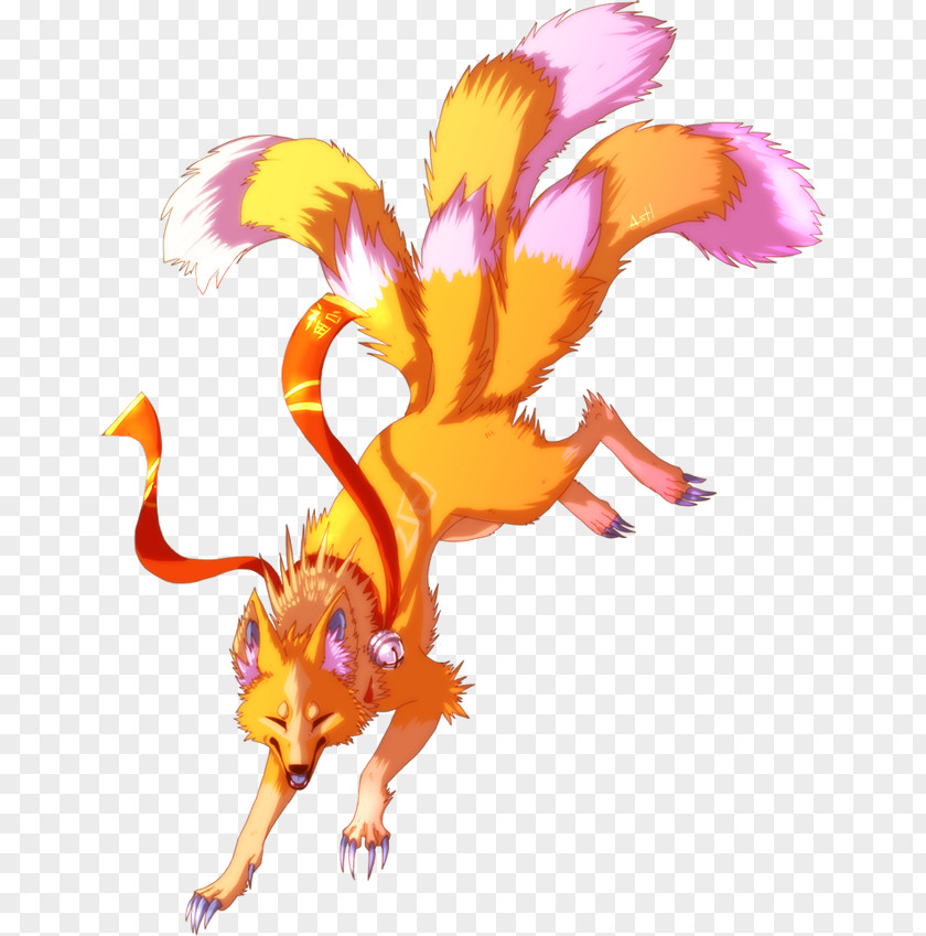 Fox Nine-tailed Kitsune Art Legendary Creature PNG