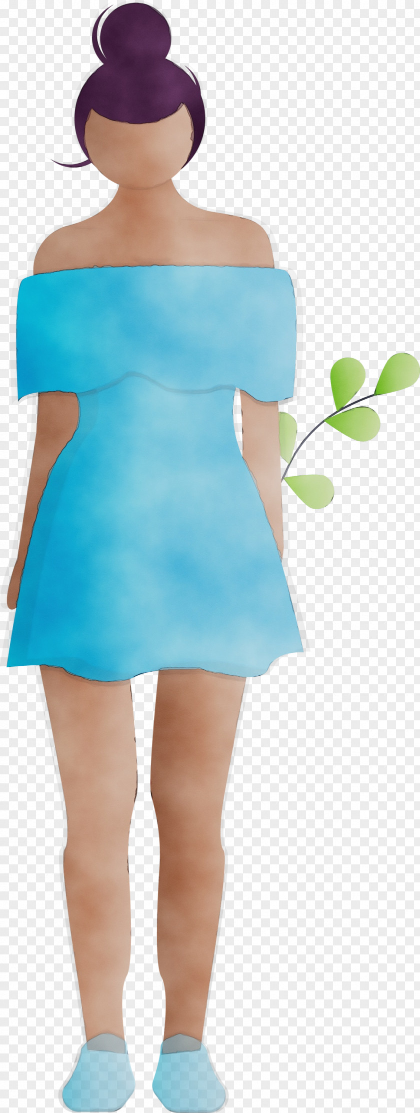 Clothing Shoulder Turquoise Aqua Dress PNG