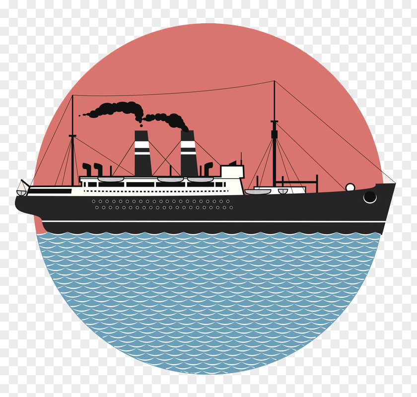 Creative Silhouette Cruises Sunset Illustration PNG