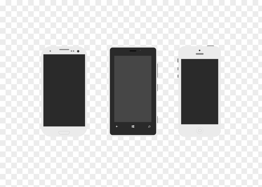 Various Android Phones Mobile Phone Black Square Angle PNG