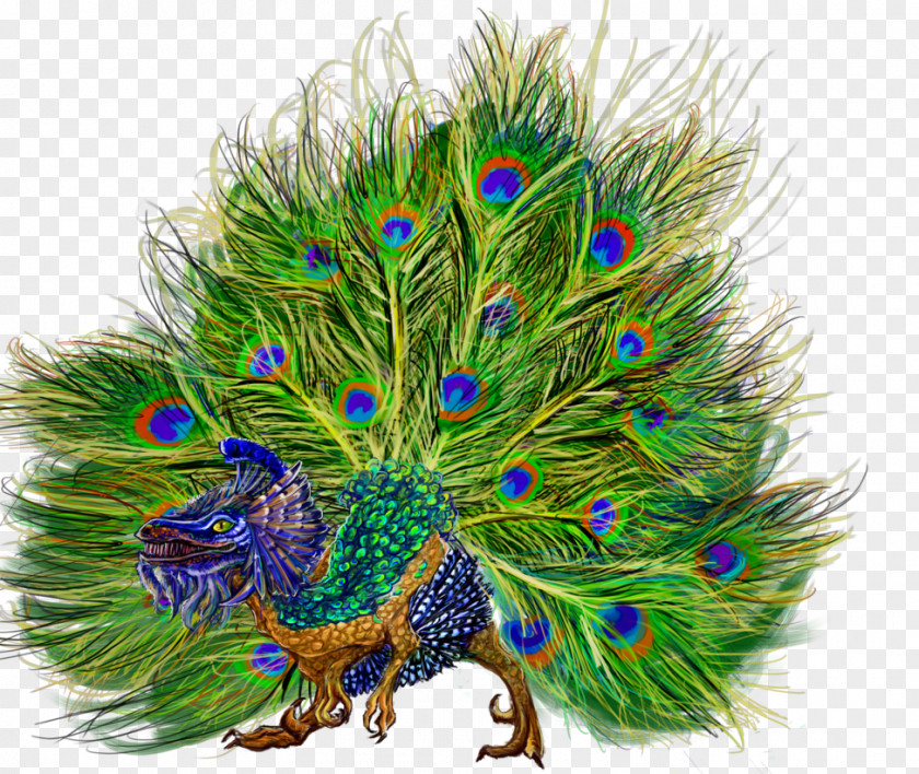 Feather Watercolor Bird Galliformes Peafowl Tree PNG