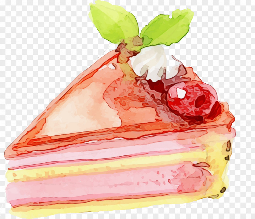 Millefeuille Fruit Cake Food Dessert Cuisine Dish Pink PNG