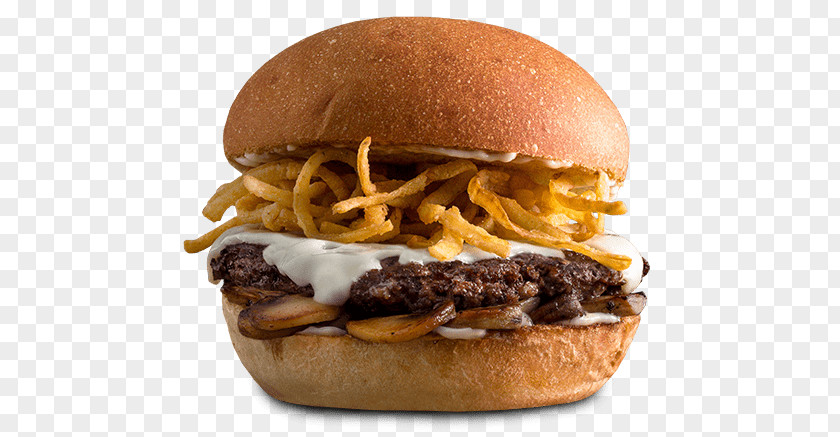 Mushroom Burger Hamburger French Fries Fast Food Restaurant Casual PNG