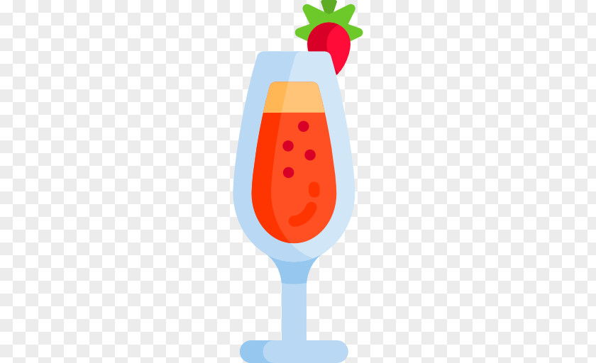 Strawberry Wine Glass Cocktail Garnish Clip Art PNG