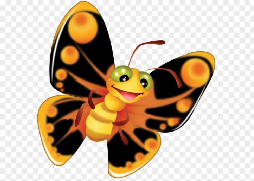 Cute Baby Butterfly Cartoon Animation PNG